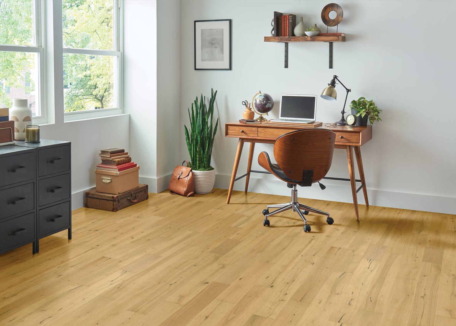 Tesoro Woods Copper Mountain White Oak Sunset engineered hardwood flooring - room scene