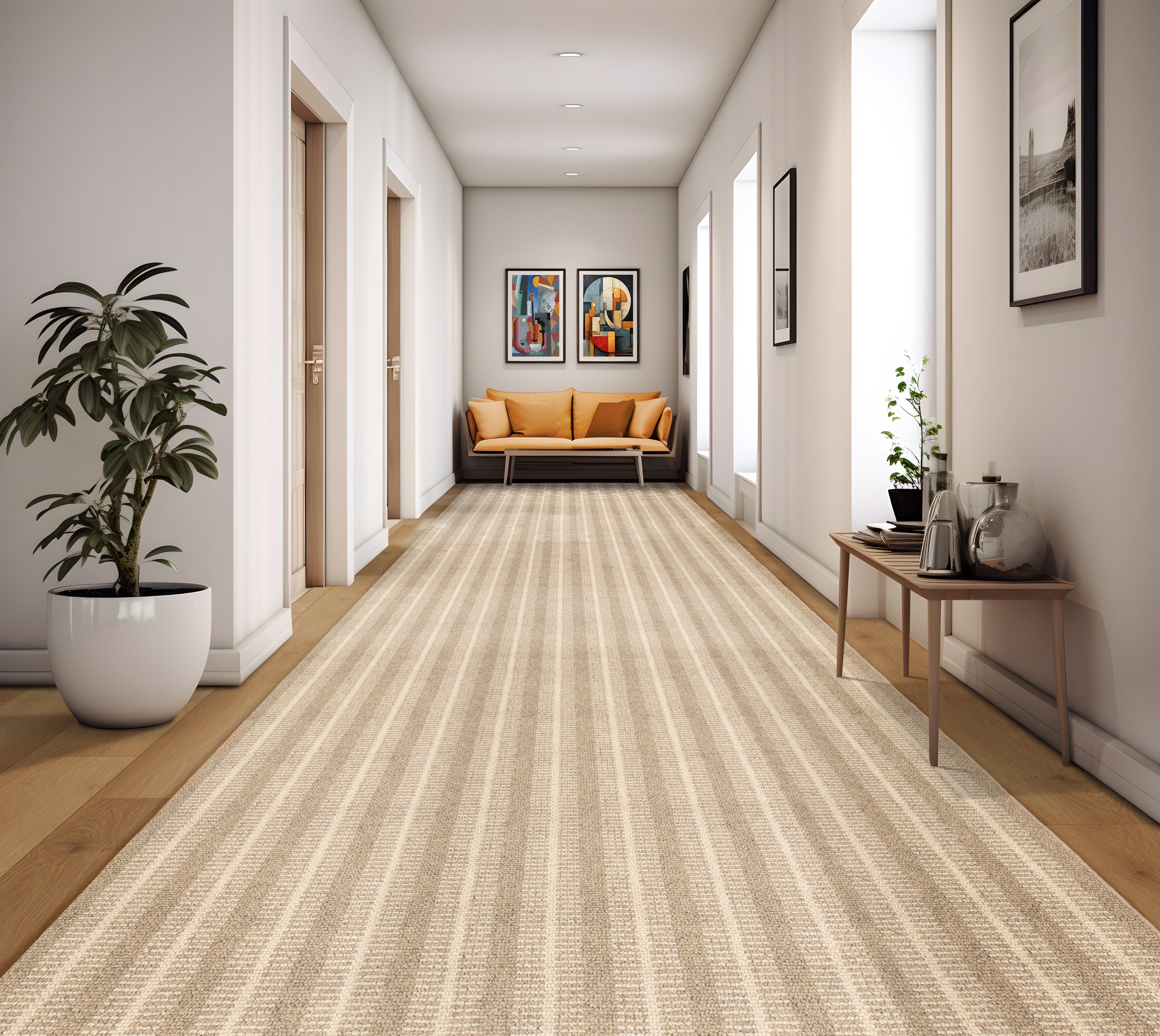 Antrim Broadloom Wool Carpet Feng Shui – 15 ft wide room scene - GreenFlooringSupply.com