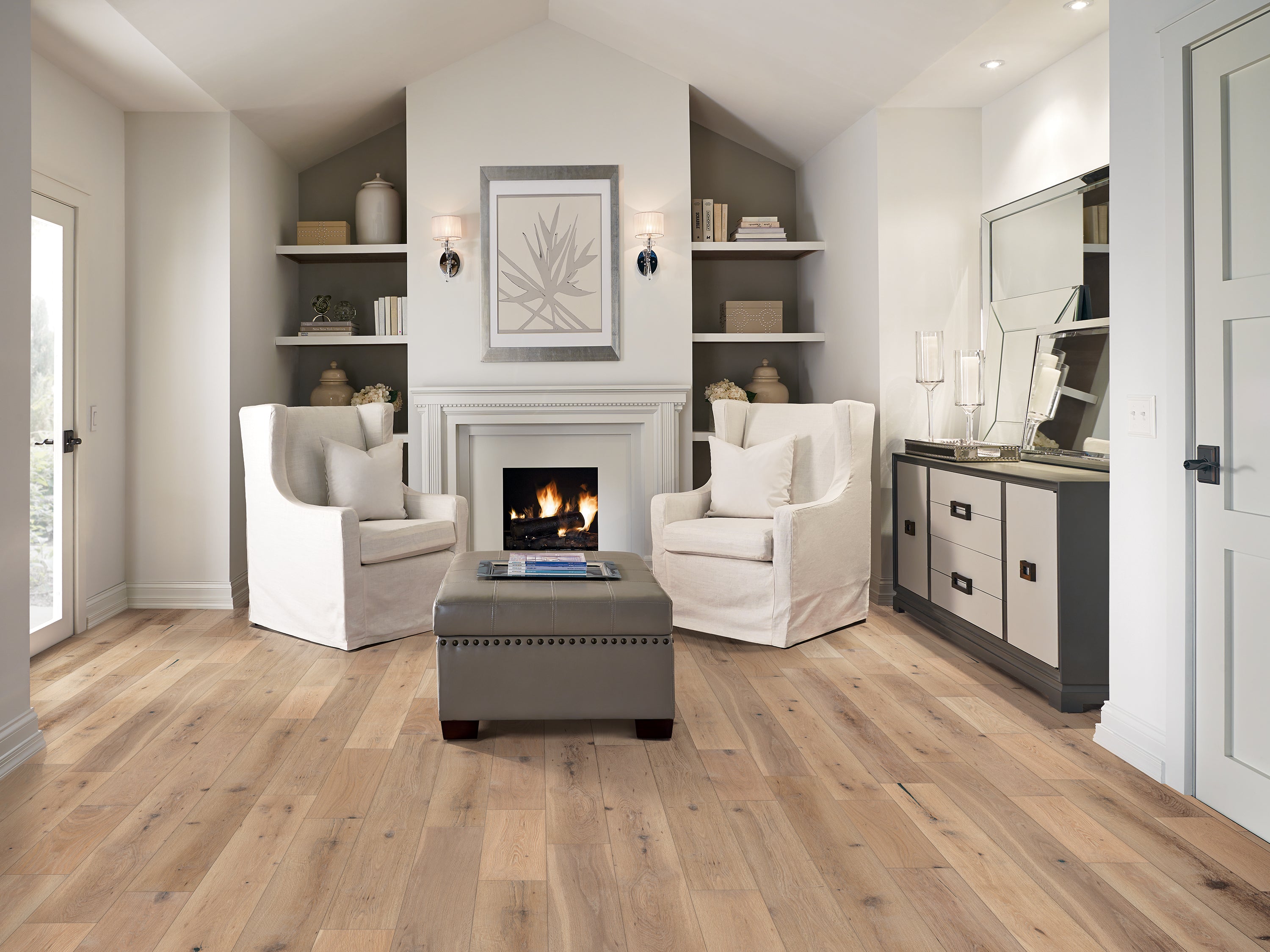 Tesoro Woods Highland White Oak Desert engineered hardwood flooring - room scene