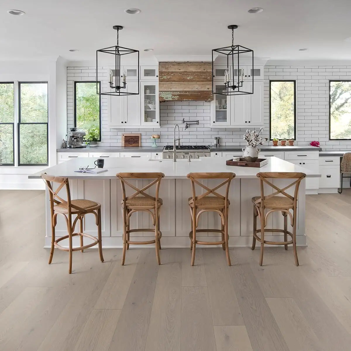 Bjelin Oak Nature XL Earth Grey Oak flooring installed in a room