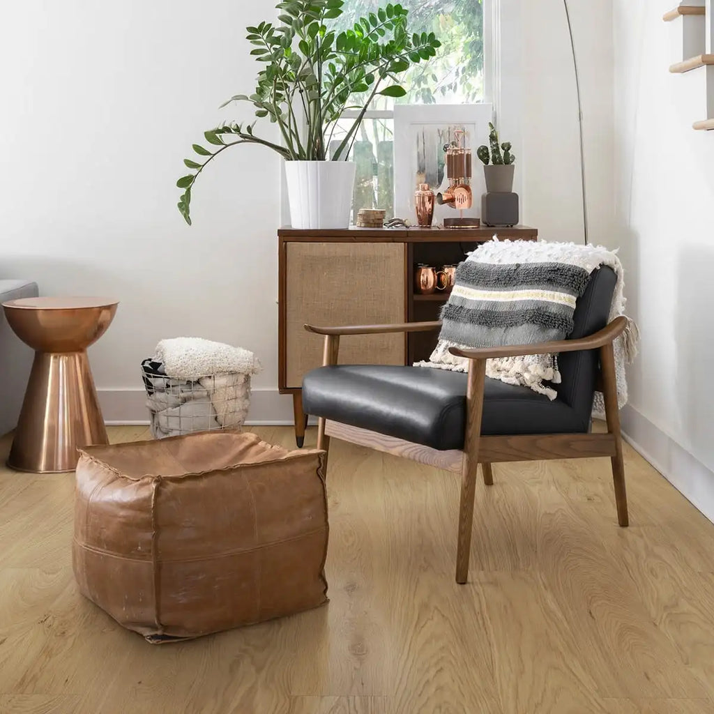 Bjelin Oak Nature XL Natural Oak flooring installed in a living room