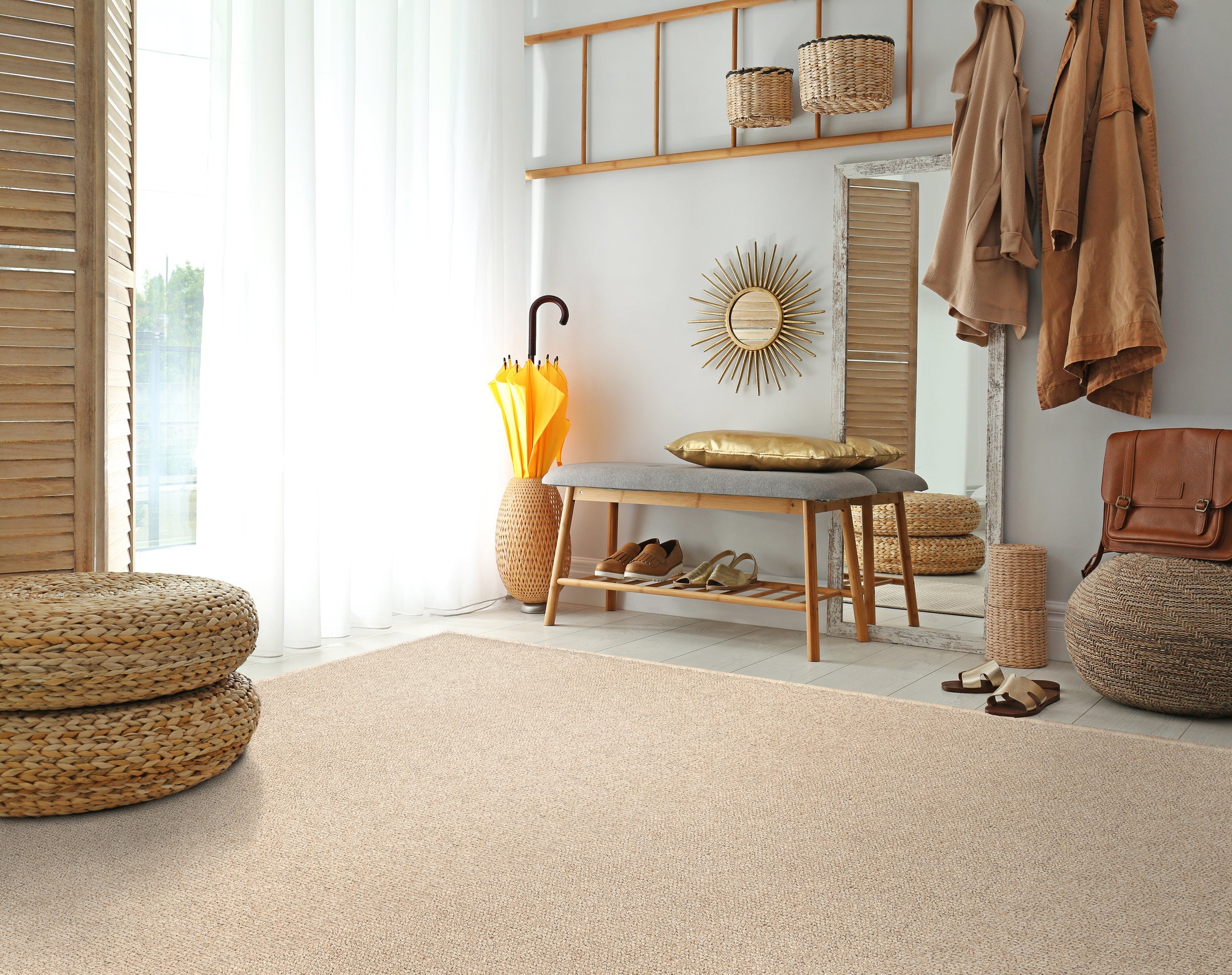 Stanton Broadloom Wool Carpet La Luna – 12 ft wide room scene - GreenFlooringSupply.com