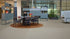 Marmoleum Decibel Beton 370635 and Terracotta 337035 acoustic linoleum room scene