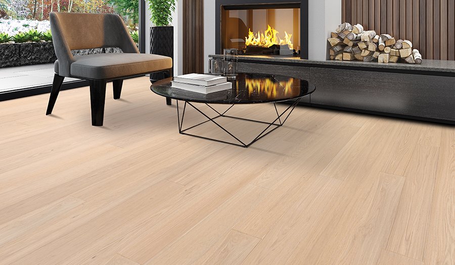 Tesoro Woods Noble French Oak Duke engineered hardwood flooring room scene
