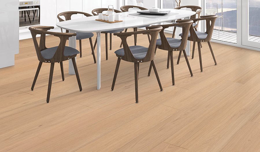 Tesoro Woods Noble French Oak Esquire engineered hardwood flooring room scene