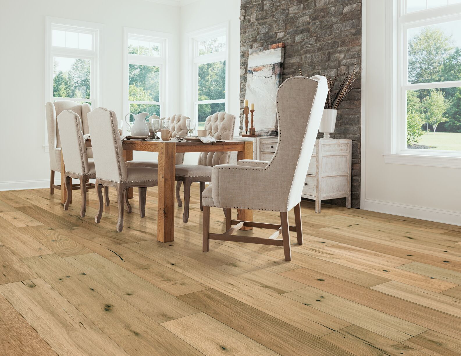 Tesoro Woods Stone House Copper Washed engineered hardwood flooring - room scene