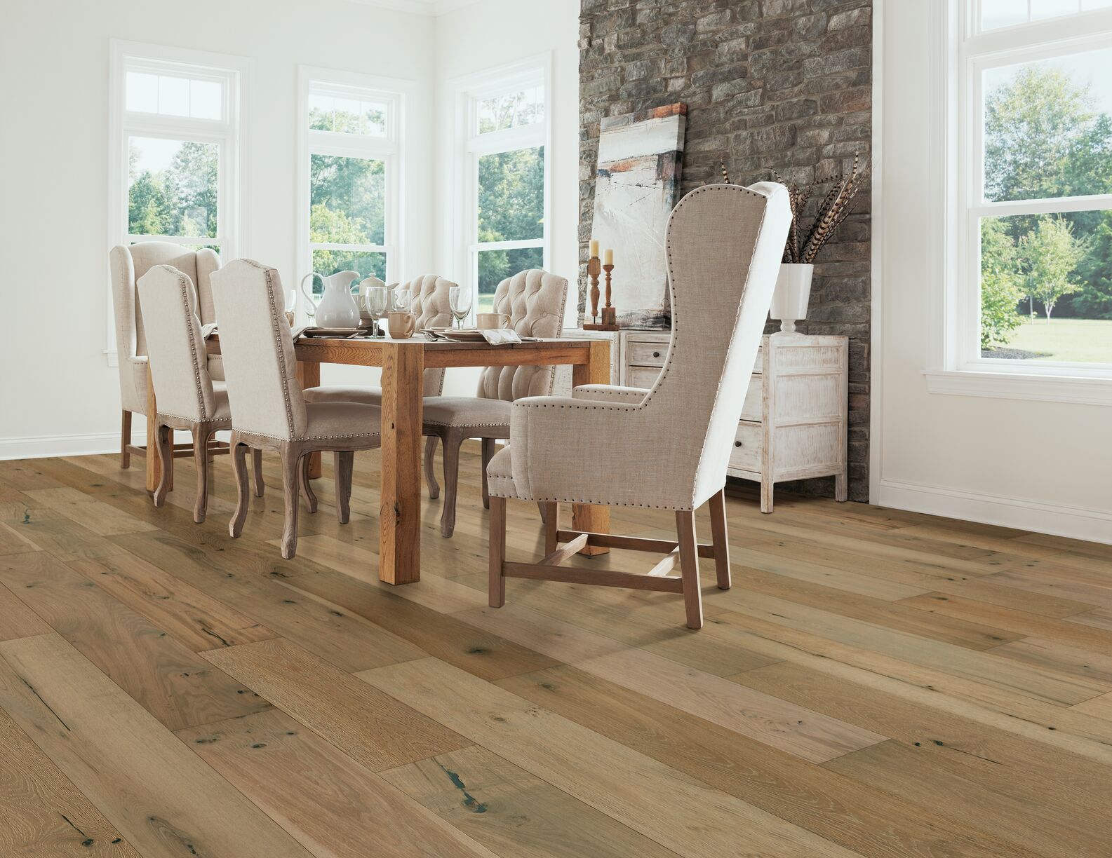 Tesoro Woods Stone House Grey Glazed engineered hardwood flooring - room scene