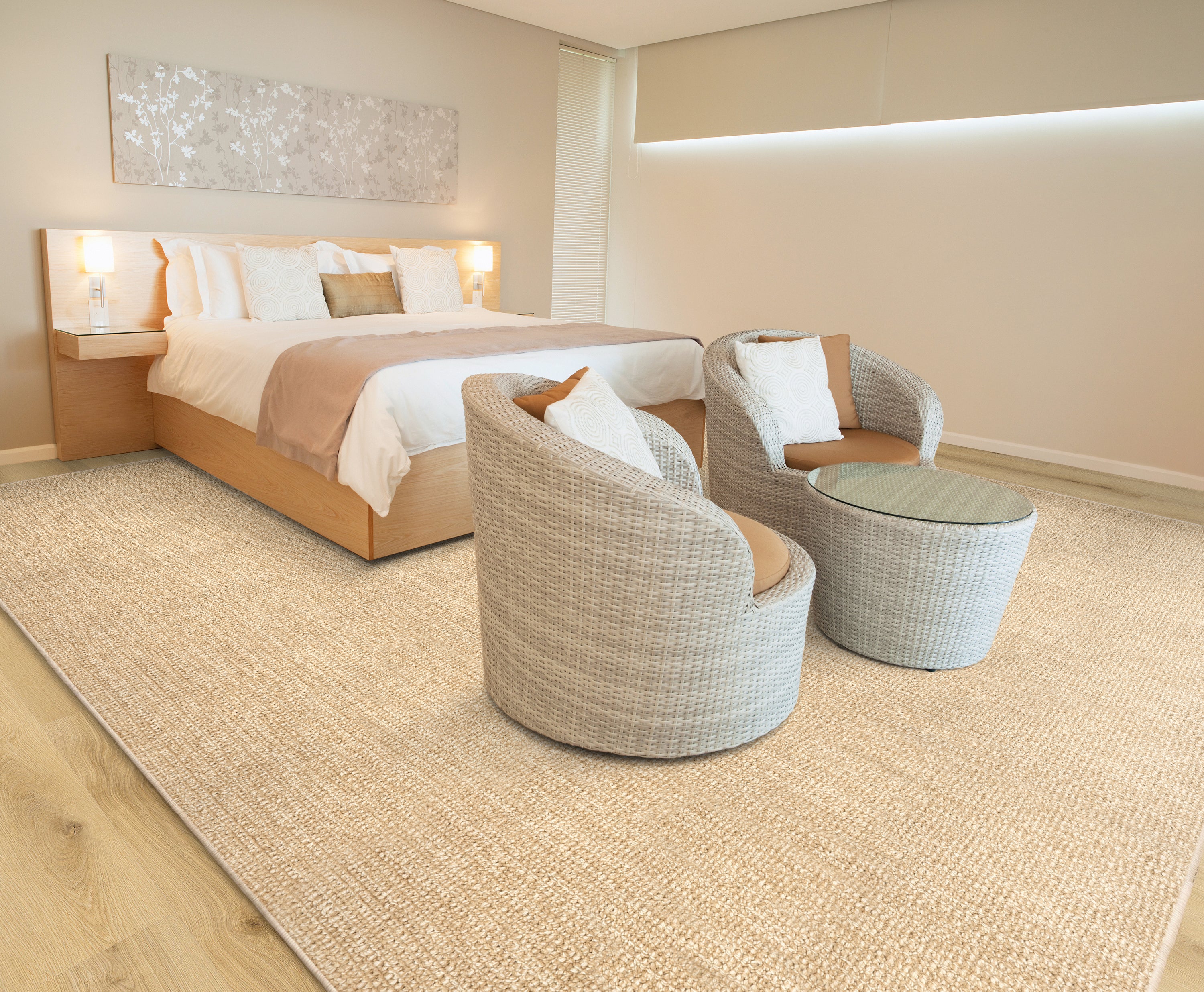 Antrim Broadloom Wool Carpet Sumana Remix – 15 ft wide room scene - GreenFlooringSupply.com