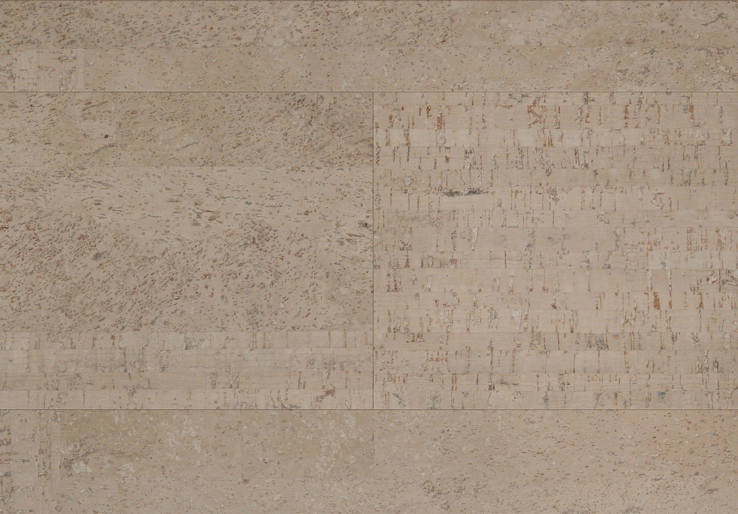 Wicanders Cork GO Fashionable Cement natural cork plank close-up showing texture and grain with multiple planks together