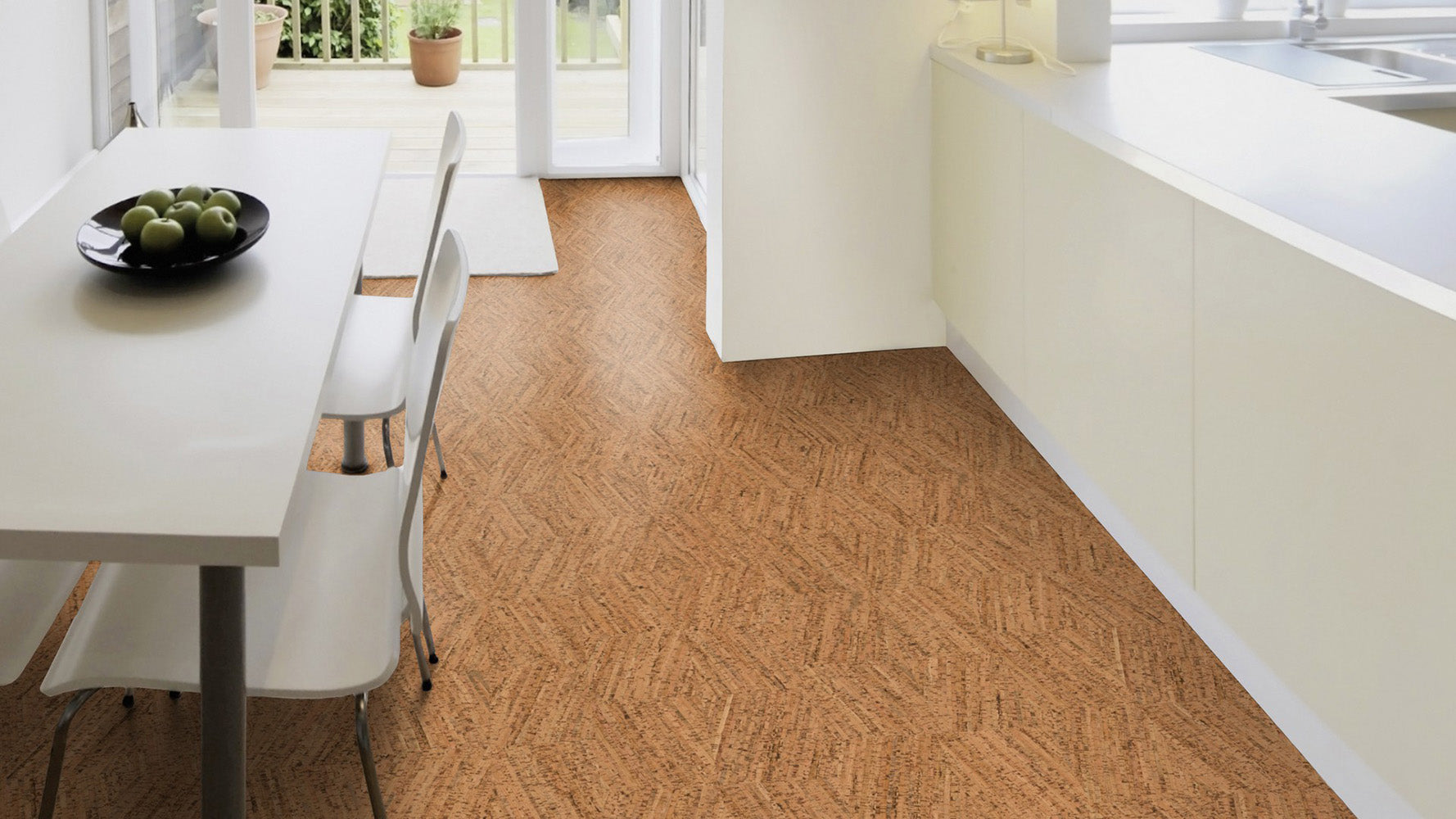 Wicanders Modern Edge Natural Dining Room Scene
