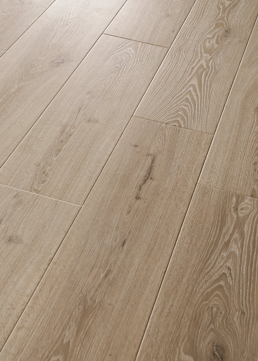 COREtec CR504 Retro Revival Soft Taupe Oak waterproof luxury vinyl plank close-up muted taupe wood grain
