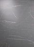 COREtec CRT01 Natural Opula Graphite Travertine 18" x 36" waterproof vinyl tile, dark charcoal gray with white veining
