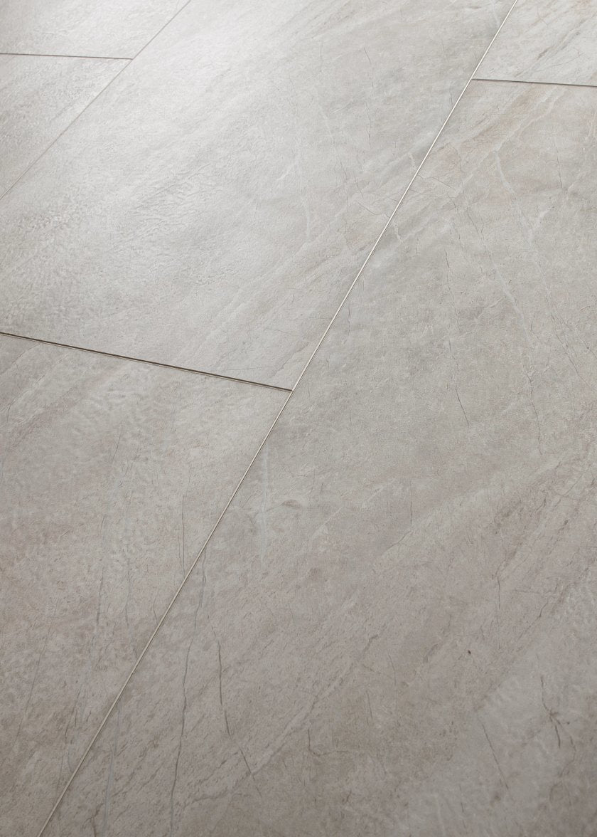 COREtec CRT01 Natural Opula Bronzeite Marble 18" x 36" waterproof vinyl tile, warm cream and bronze-toned marble