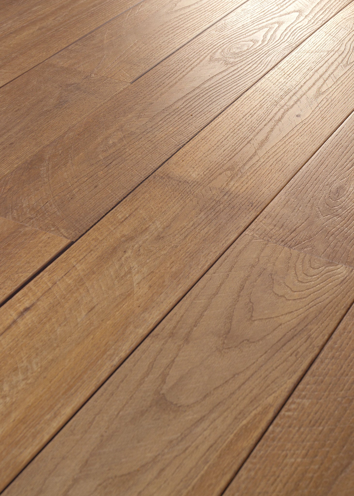 COREtec Originals CR502 Weathered Oak 7" x 60" angled view - GreenFlooringSupply.com