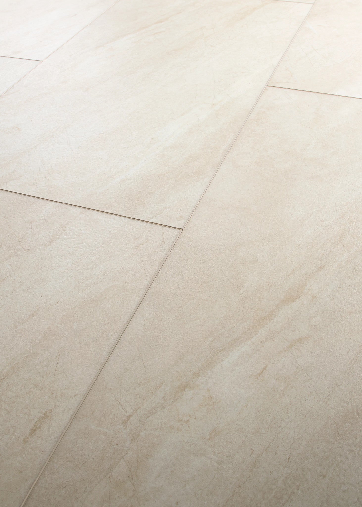 COREtec CRT01 Natural Opula Citrine Travertine 18" x 36" vinyl tile, angled view