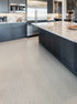COREtec CRT02 Balanced Retreat Morning Fog Terrazzo waterproof luxury vinyl tile installed in a room setting