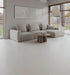 COREtec CRT02 Balanced Retreat Silver Mist Concrete waterproof luxury vinyl tile installed in a room setting