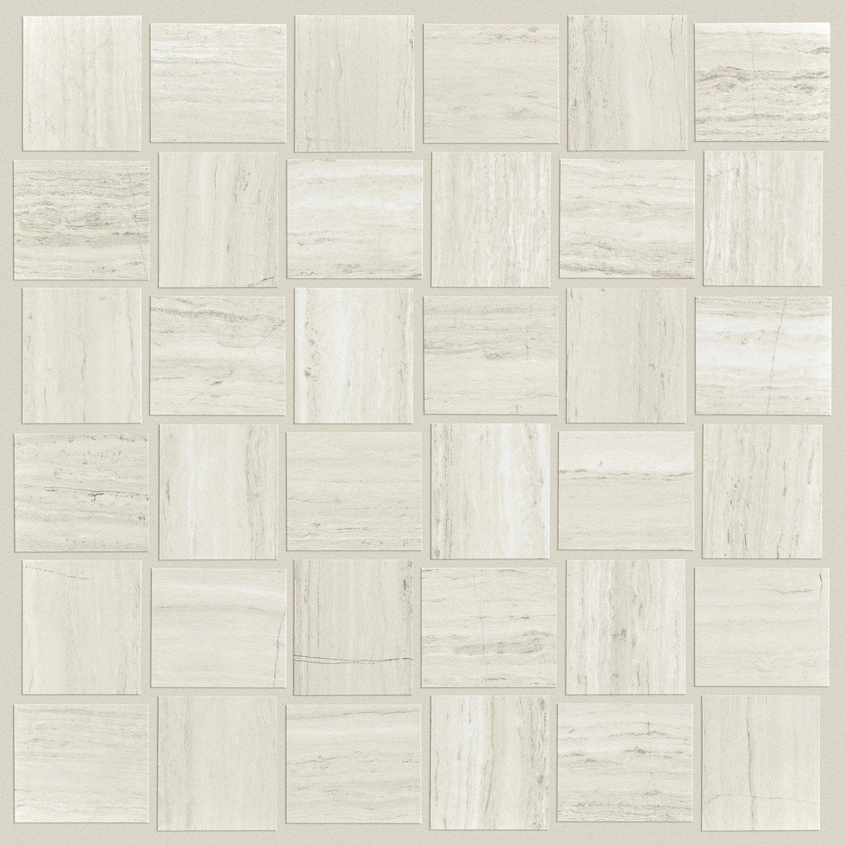 Shaw Casino Mosaic Polished Porcelain Tile Ash