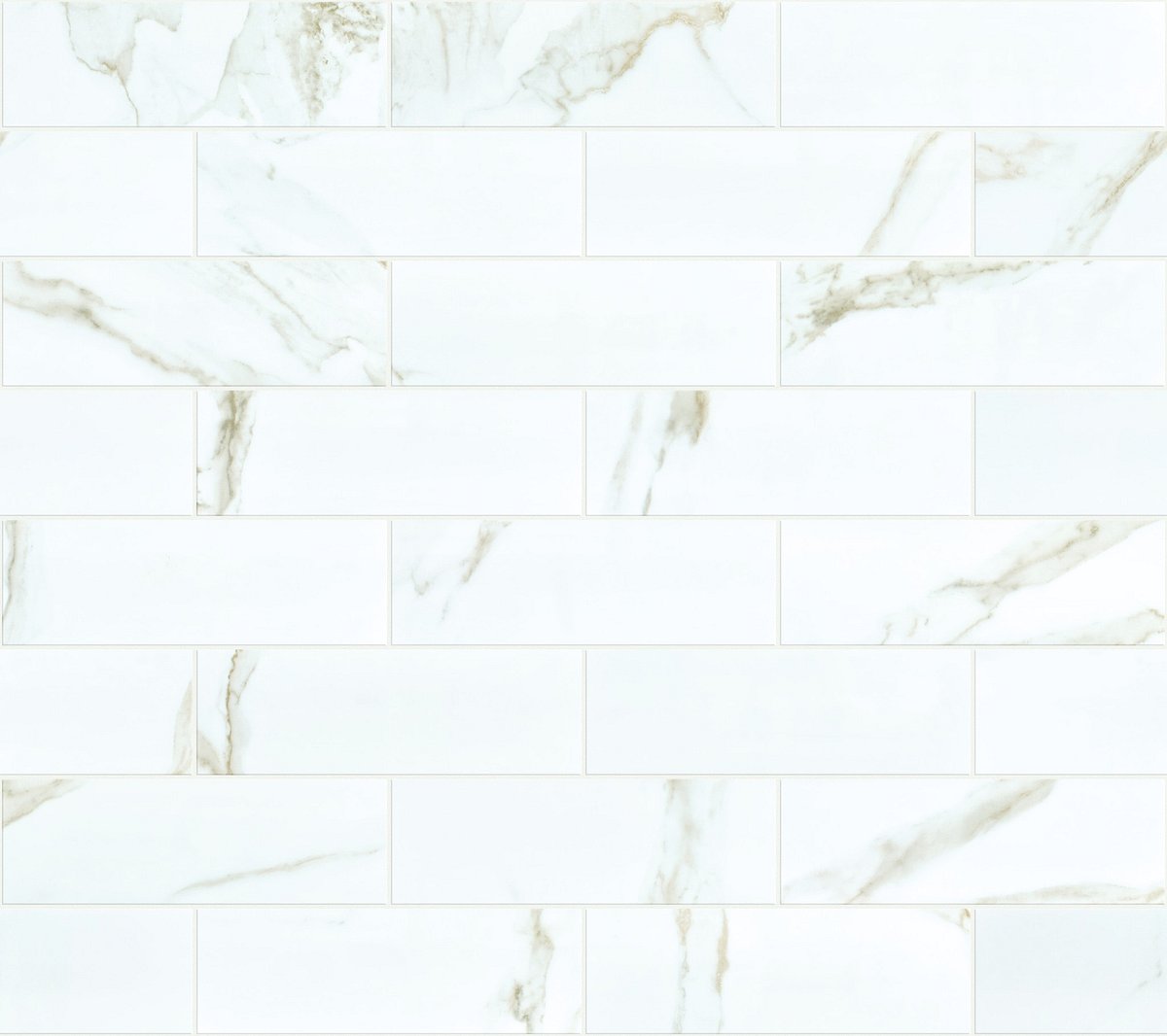 Shaw Casino Polished Porcelain Tile 4x12 Calacatta