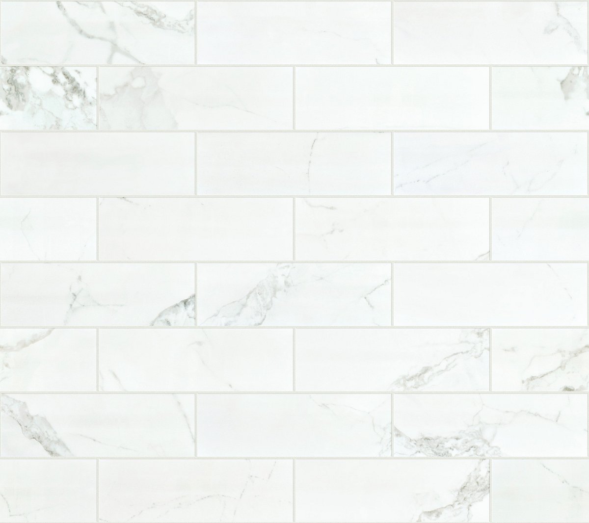Shaw Casino Polished Porcelain Tile 4x12 Statuario