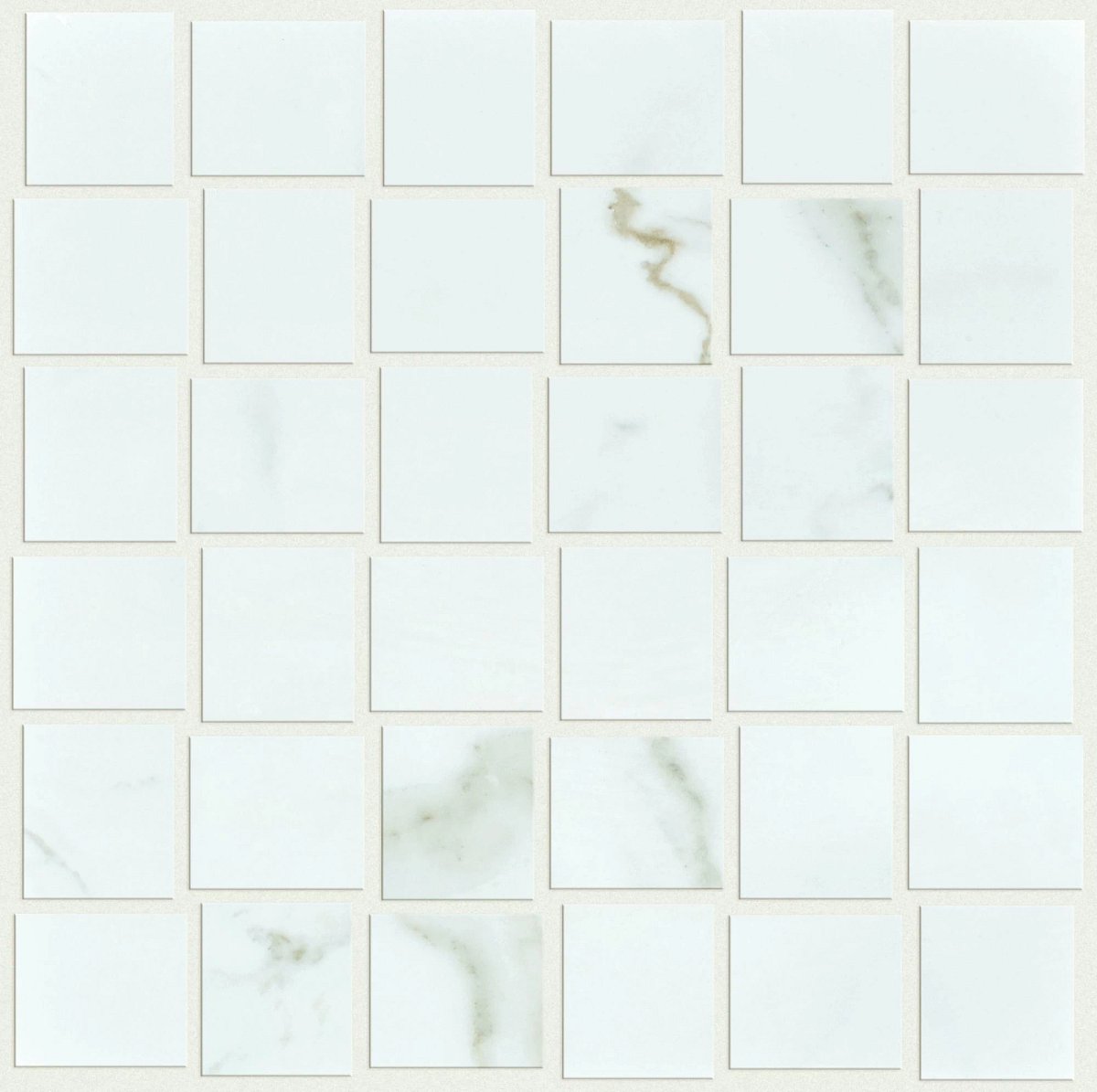 Shaw Casino Basketweave Mosaic Matte Porcelain Tile 2x2 Calacatta