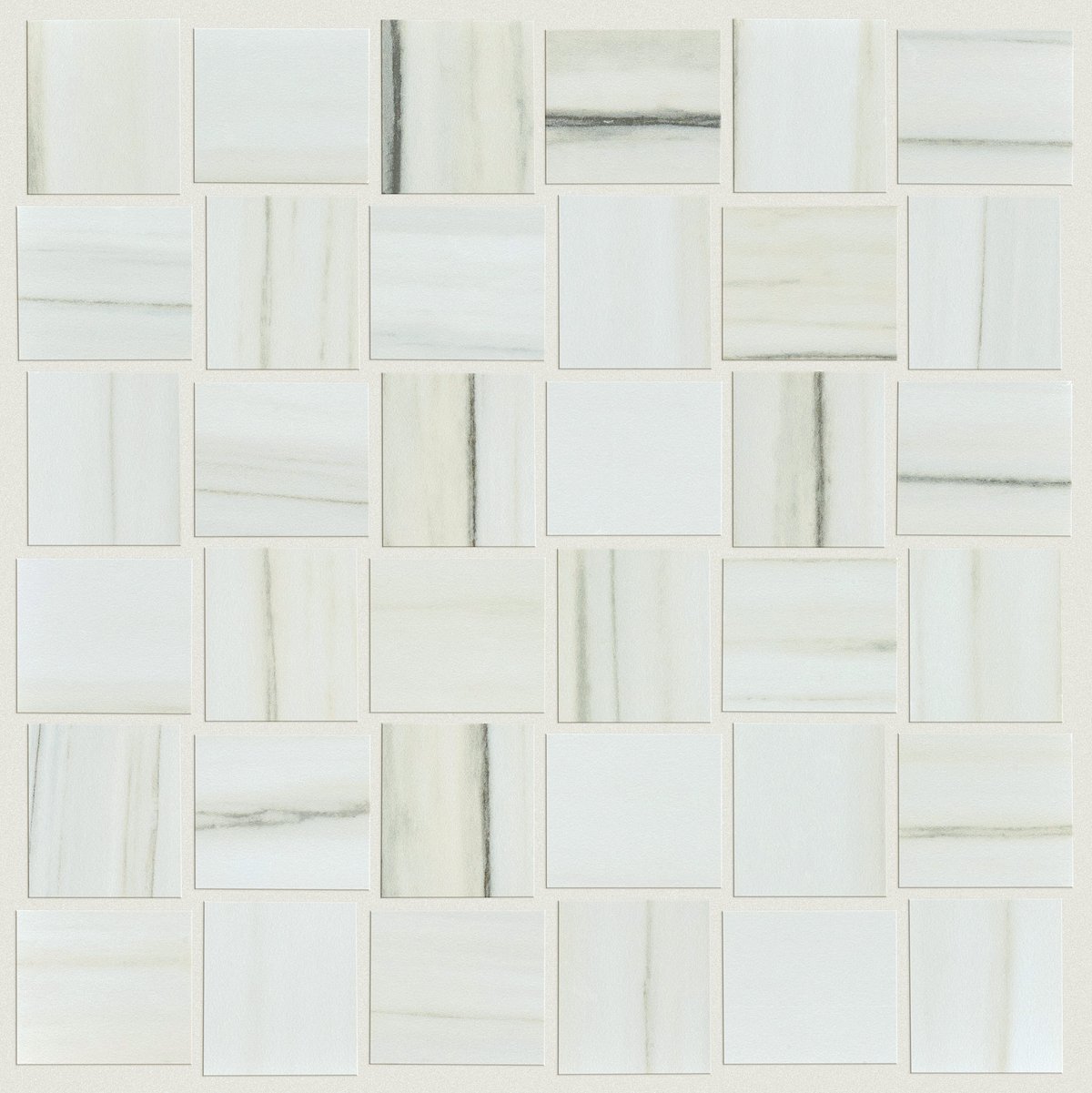 Shaw Casino Basketweave Mosaic Polished Porcelain Tile Zebrino