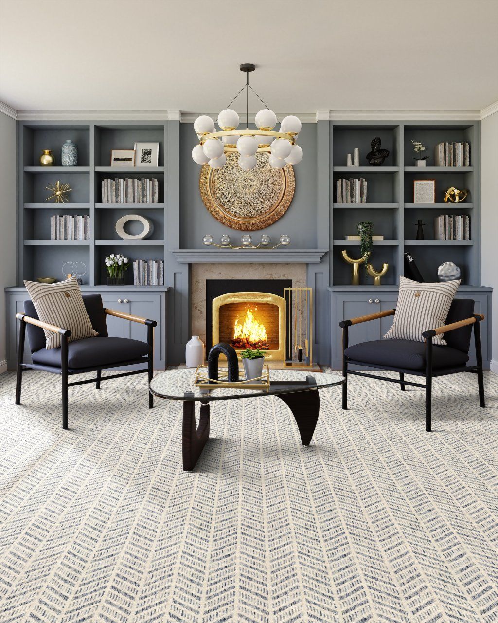 Fabrica Broadloom Wool Carpet – London 15 ft wide Room Scene - GreenFlooringSupply.com