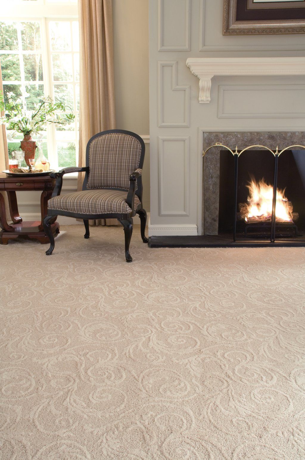 Fabrica Broadloom Wool Carpet – Mallorca 12 ft wide Room Scene - GreenFlooringSupply.com