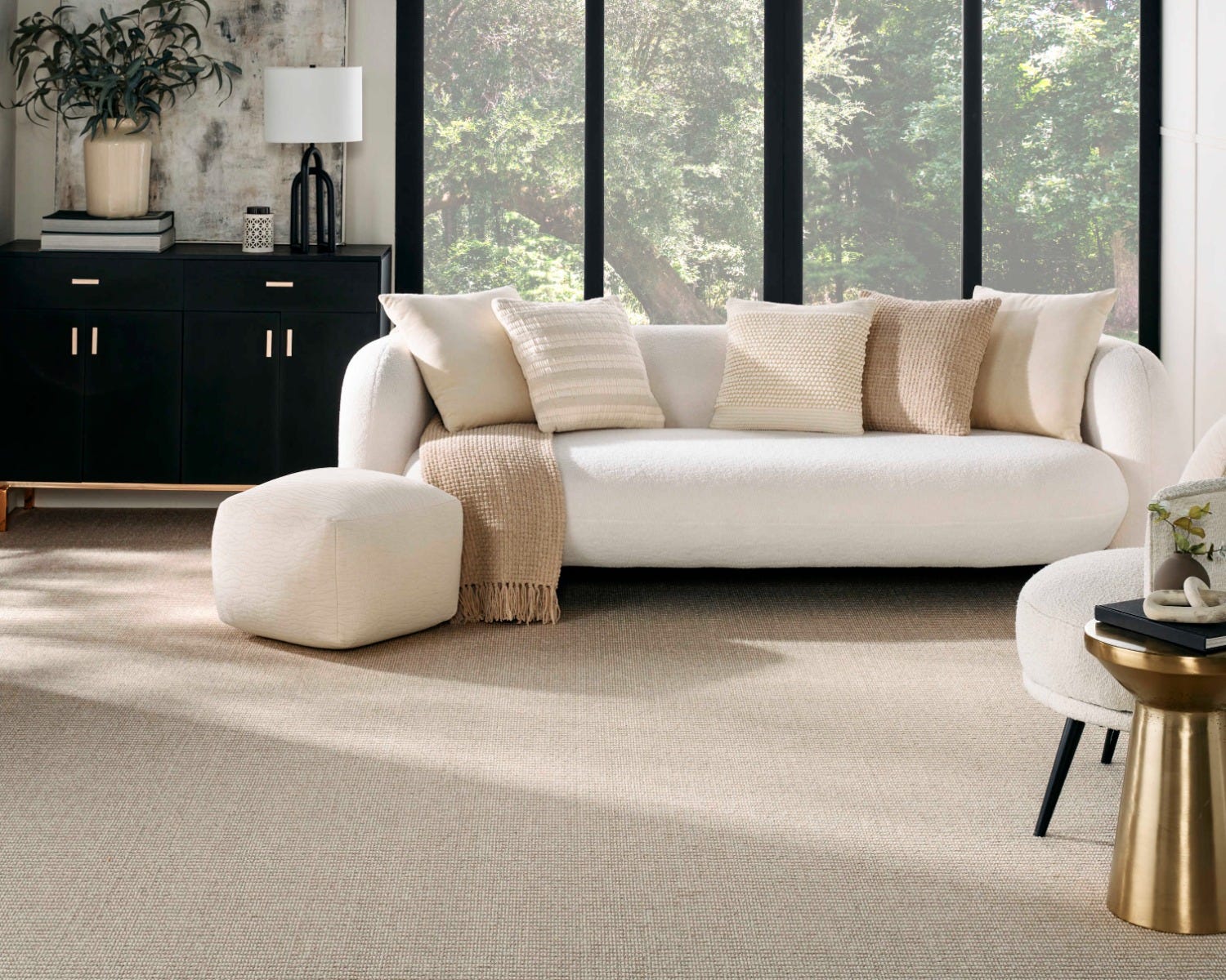 J Mish Broadloom Wool Carpet – Rustic Charm 13 ft 2 in wide Room Scene - GreenFlooringSupply.com