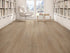 Shaw Aspire Natural Bevel Nomadic Brown installed in warm transitional living room