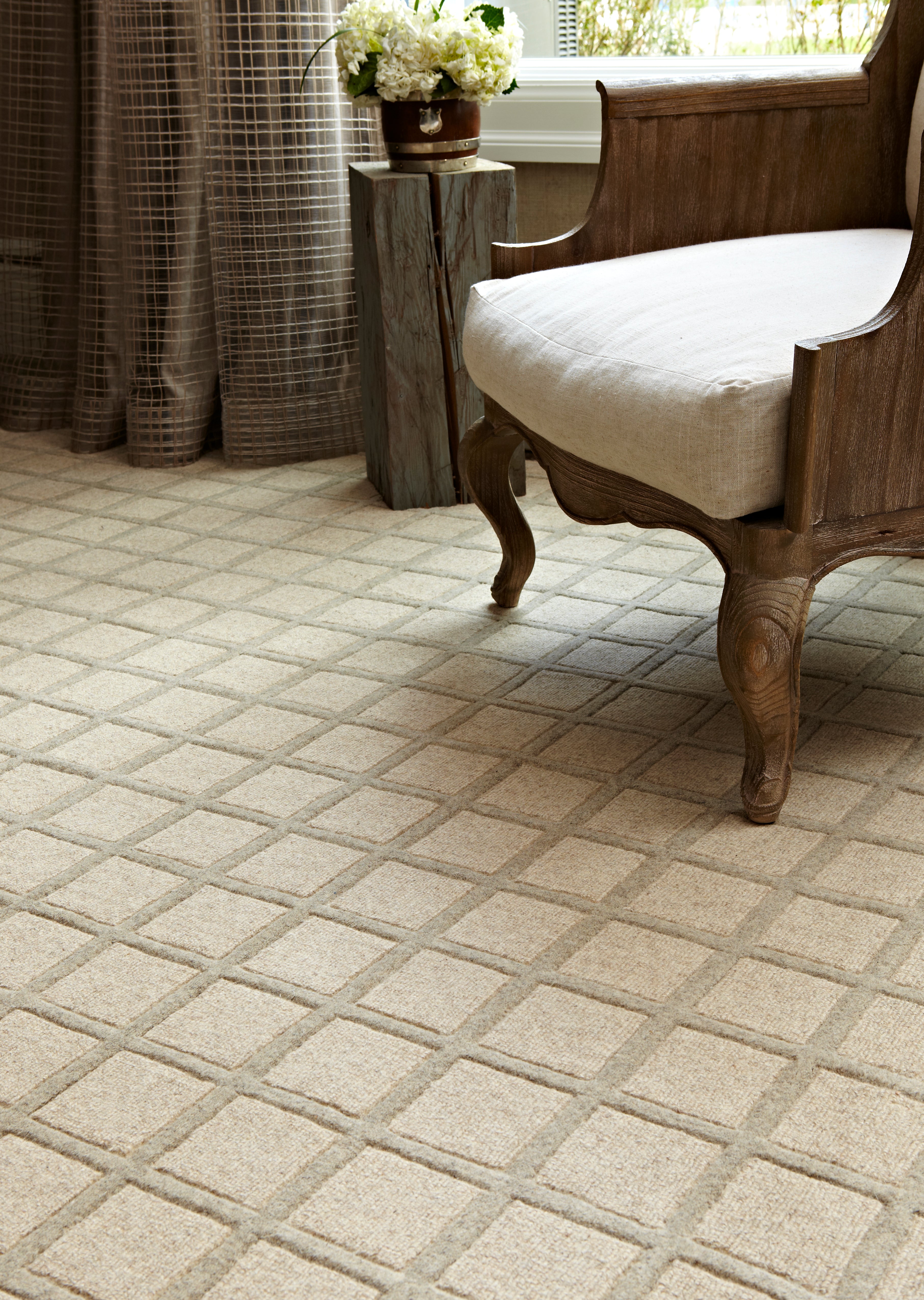 Antrim Broadloom Wool Carpet Synergy – 15 ft wide room scene - GreenFlooringSupply.com
