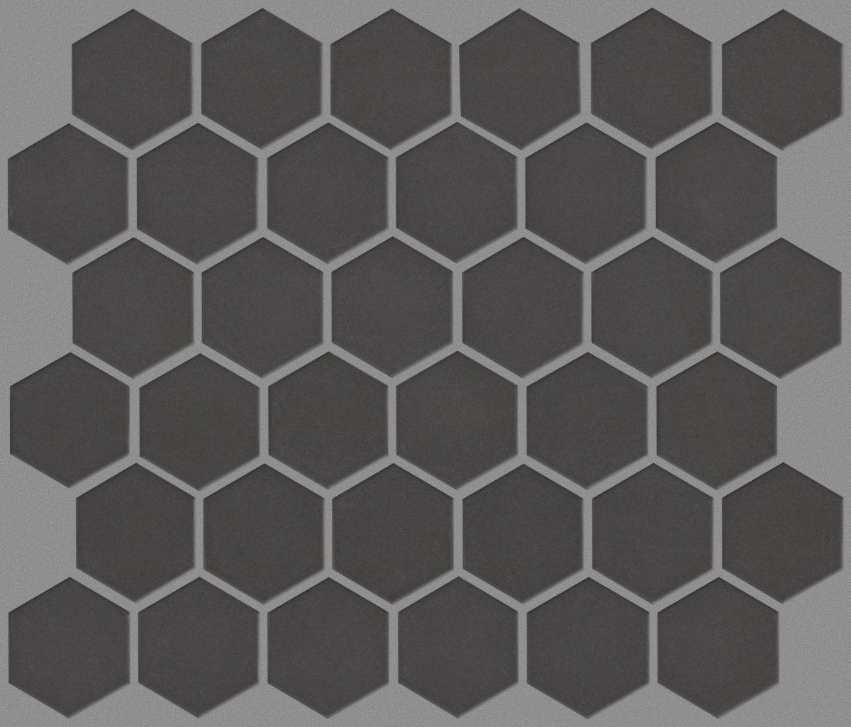 Shaw Baker Blvd 2" Hex Matte Mosaic Porcelain Tile Carbon