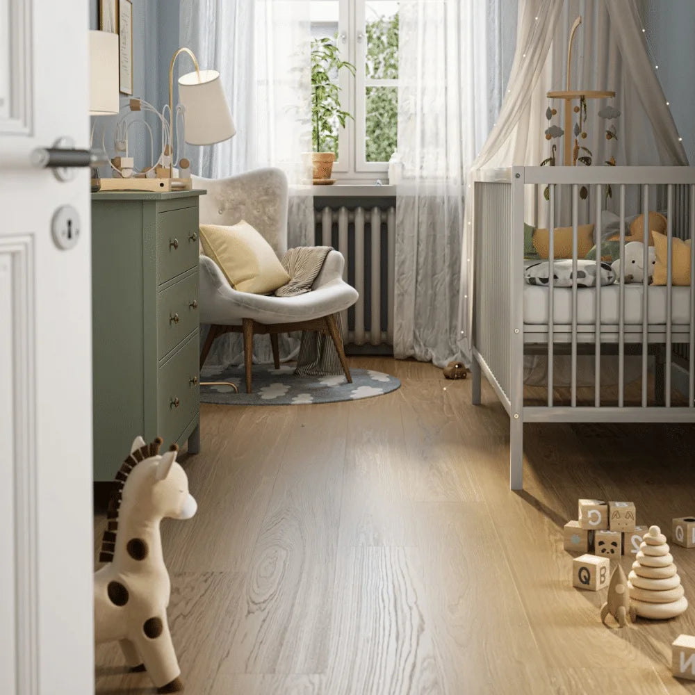 Bjelin Oak Select XL Natural Oak flooring installed in a room