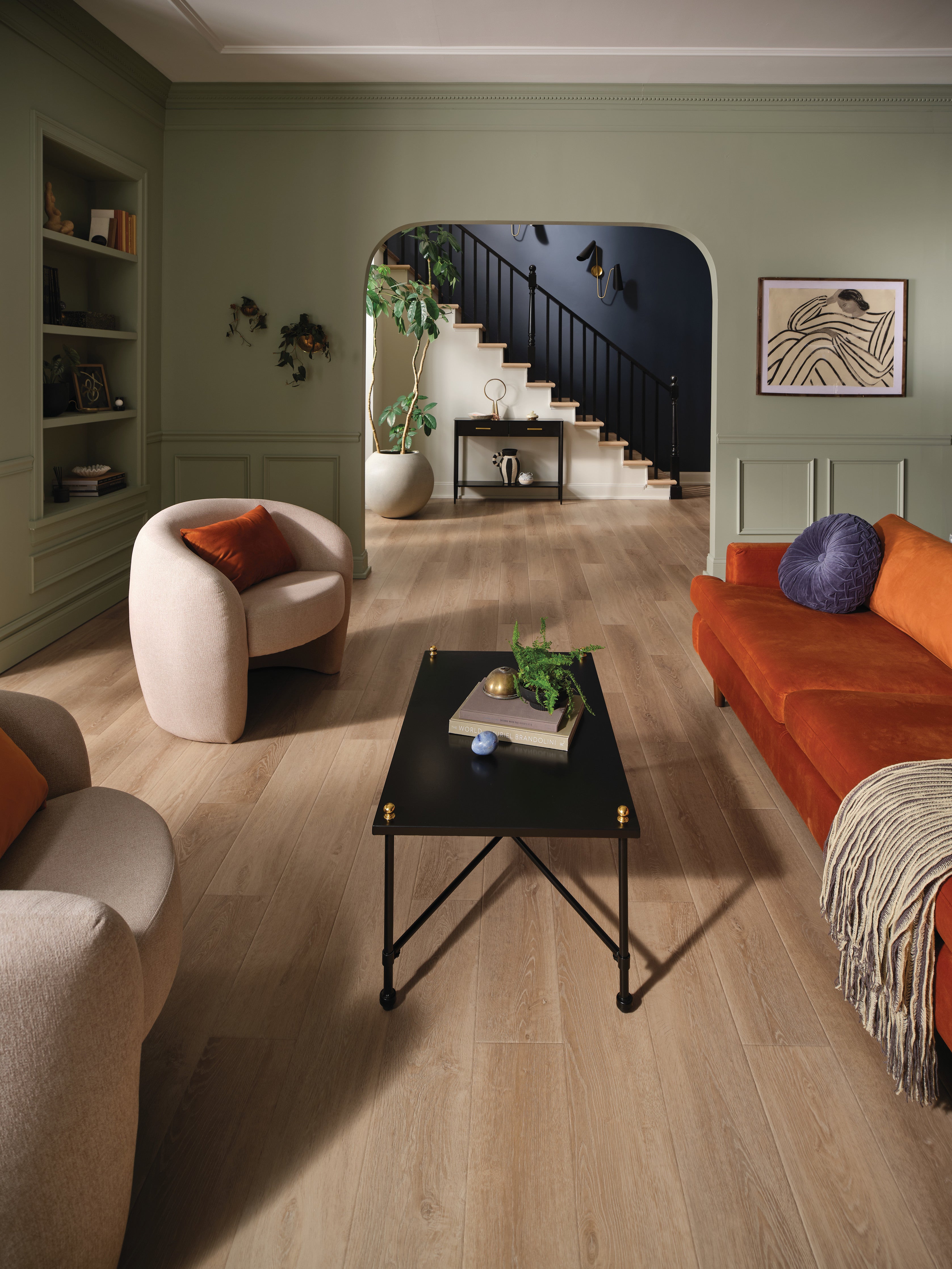 Coretec Plus Premium Integrated Bevel with Softstep – Wheat Oak 7" - GreenFlooringSupply.com