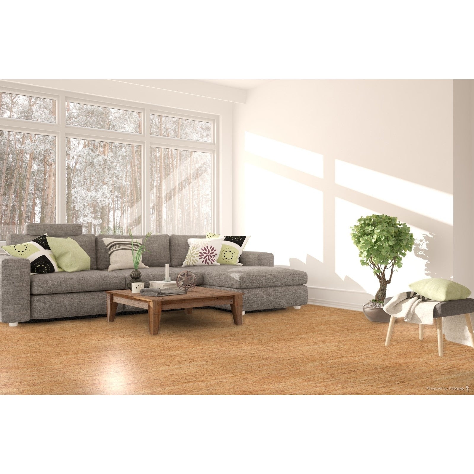 Amorim Wise - Cork Floating Plank -  Traces Natural 7.5"x48" - GreenFlooringSupply.com