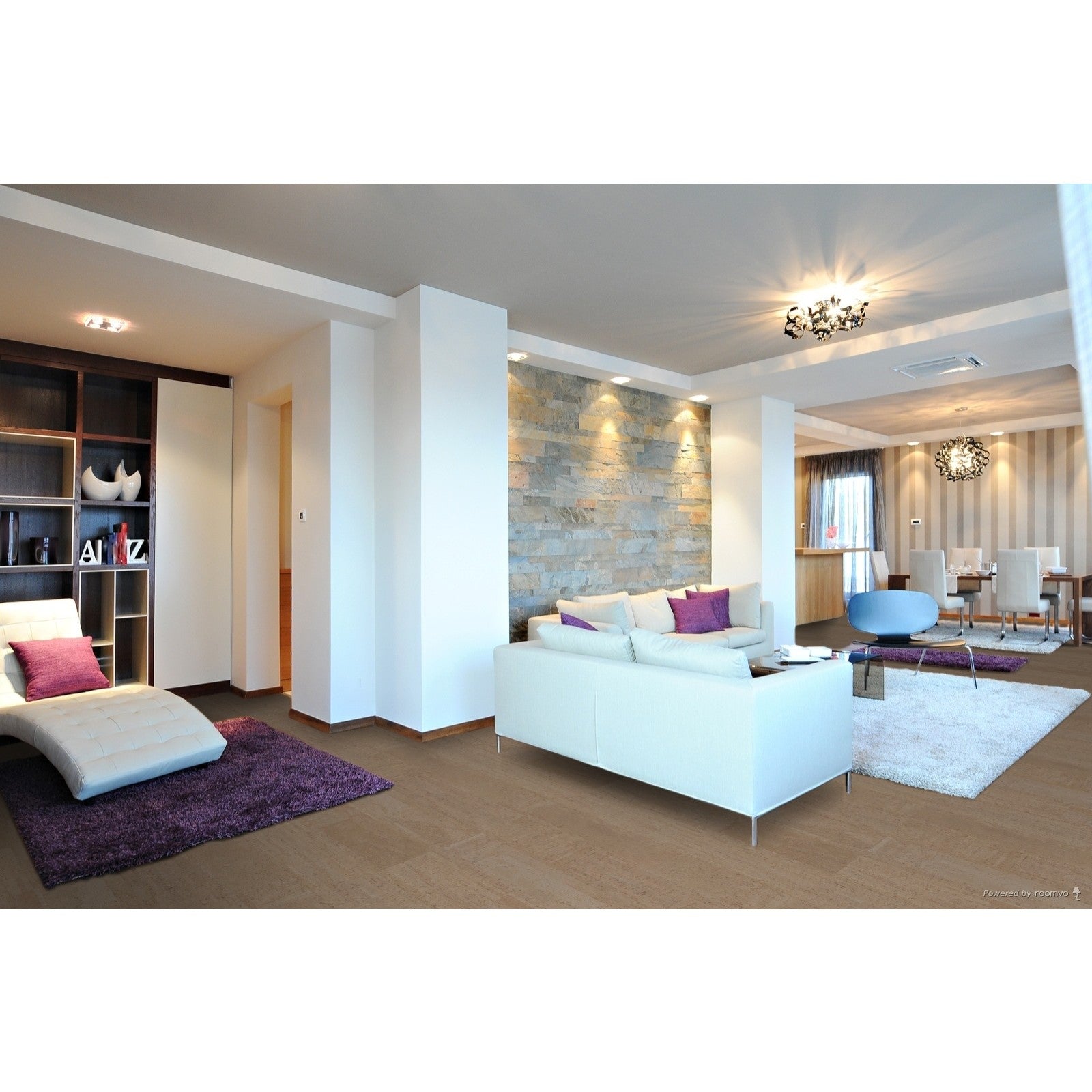 Amorim Wise - Cork Floating Plank -  Fashionable Cement 7.5"x48" - GreenFlooringSupply.com