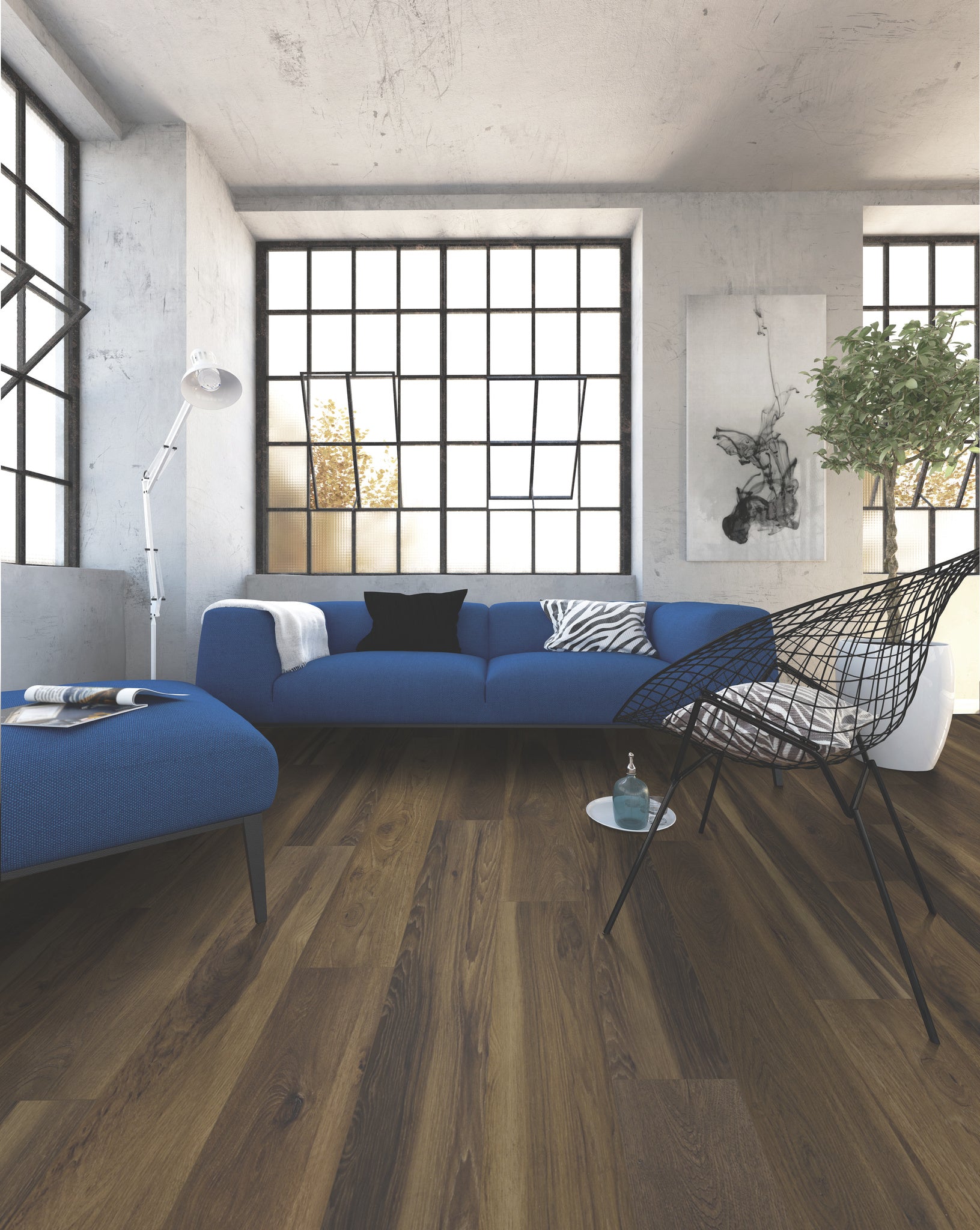 Coretec Plus HD Integrated Bevel Blended Umber  7"x48" - GreenFlooringSupply.com