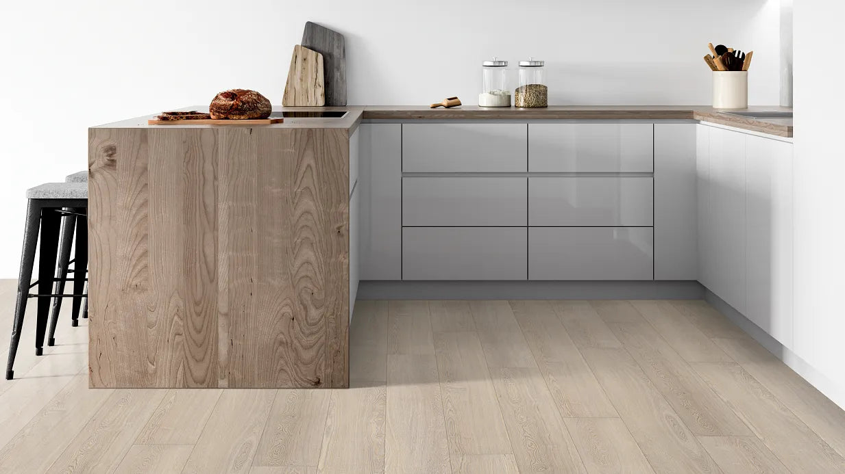 Coretec Plus Premium Integraged Bevel with Softstep – Conch Ash 9" - GreenFlooringSupply.com