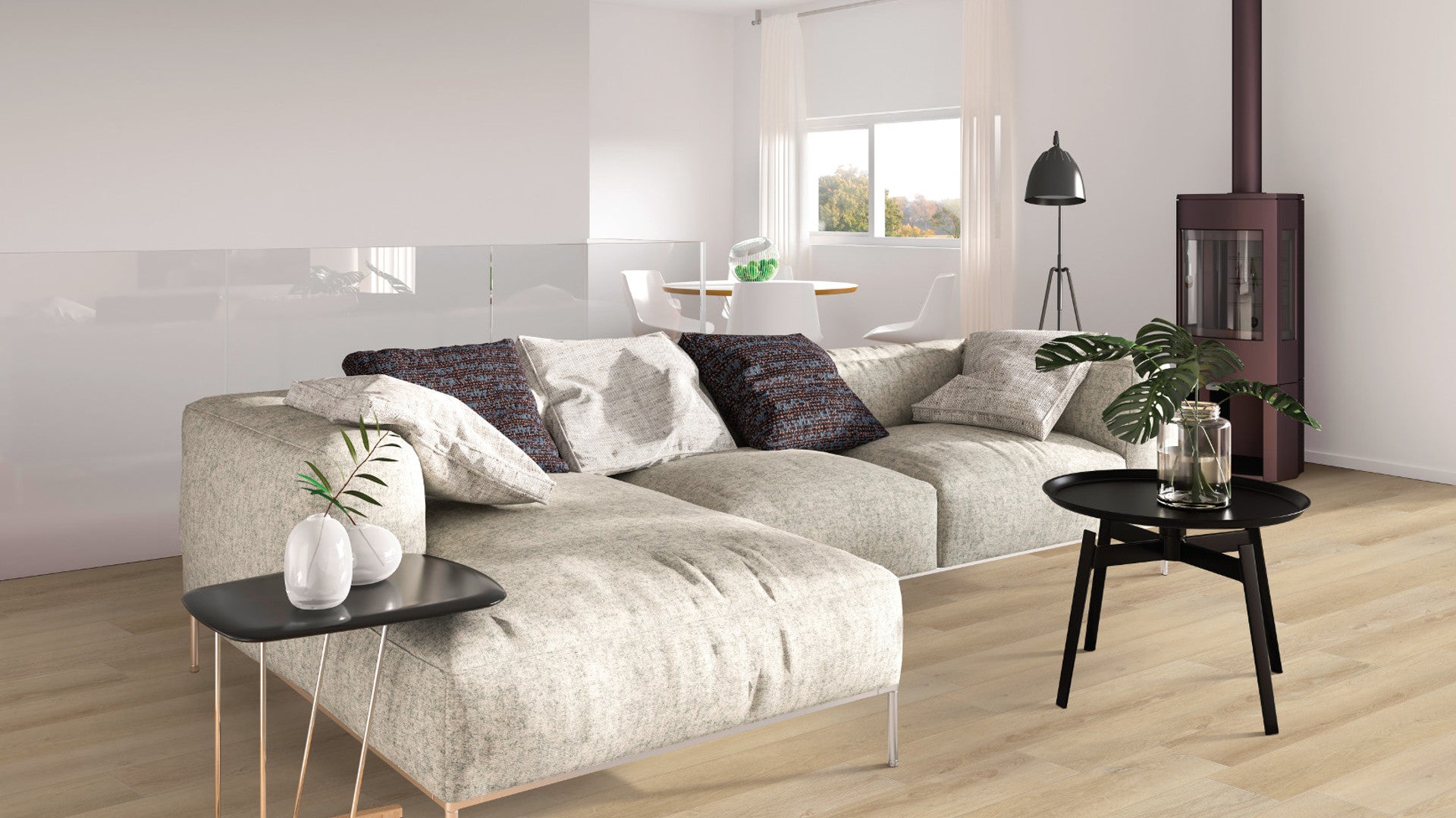Coretec Plus Enhanced - Aurora Oak 7"x48" Plank - GreenFlooringSupply.com