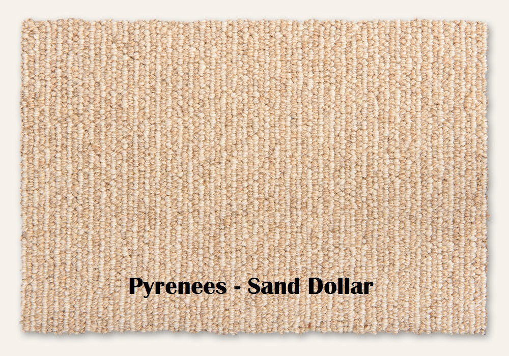 Sand Dollar EarthWeave Bio-Floor Natural Wool Carpet – Pyrenees – 12 ft wide - GreenFlooringSupply.com